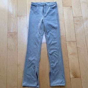 zara faux suede pants